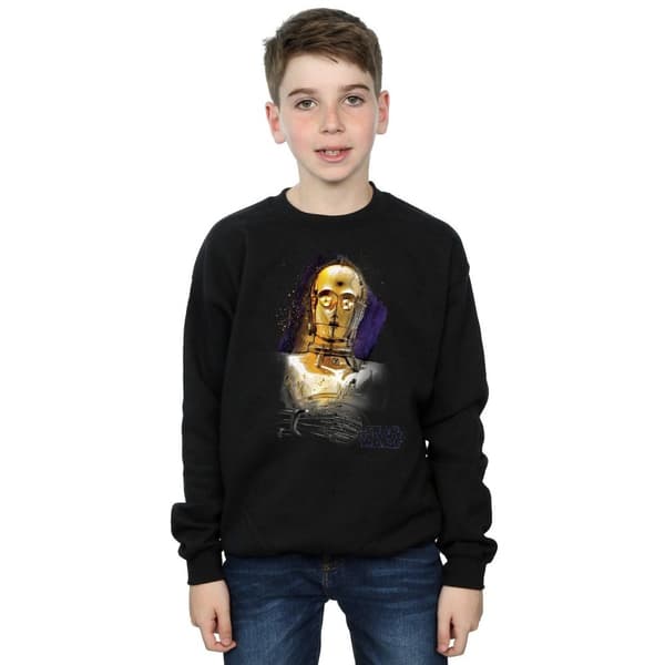 Star Wars Pojkar Den siste jedin C-3PO Sweatshirt med borstad yta