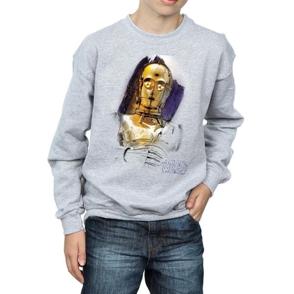 Star Wars Boys The Last Jedi C-3PO Brushed Sweatshirt