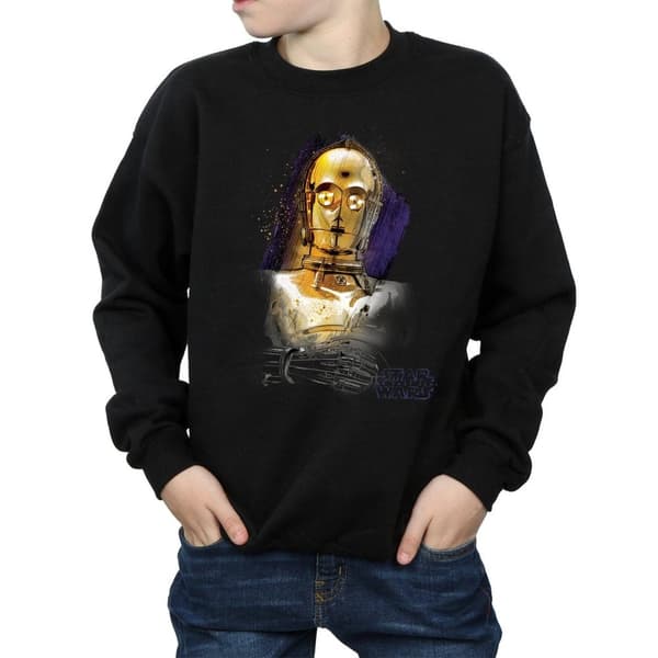 Star Wars Boys The Last Jedi C-3PO Brushed Sweatshirt