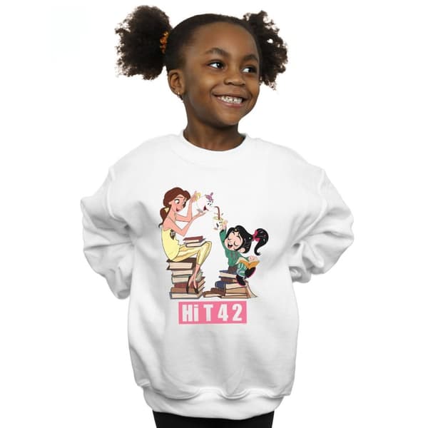 Disney Sweatshirt med Belle och Vanellope från Wreck It Ralph för flickor