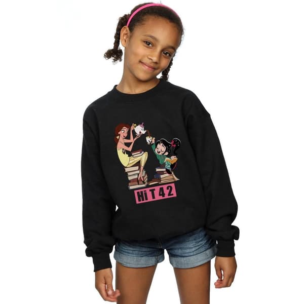 Disney Sweatshirt med Belle och Vanellope från Wreck It Ralph för flickor