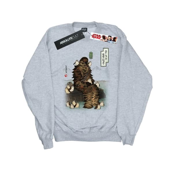 Star Wars Girls The Last Jedi Japanese Chewbacca Porgs Sweatshirt