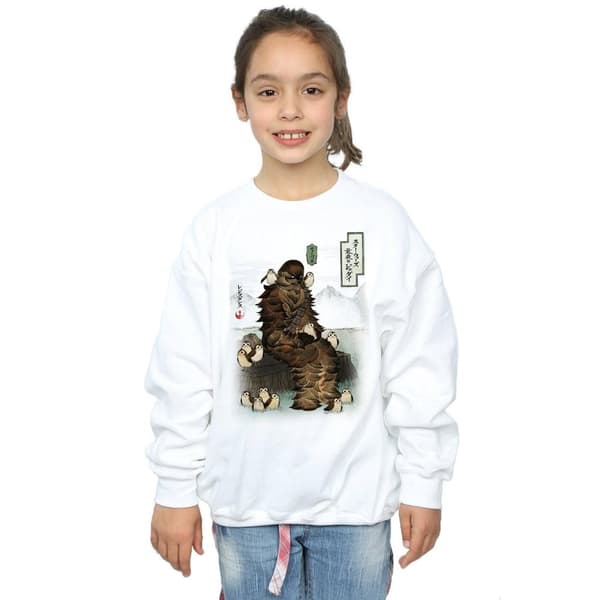 Star Wars Girls The Last Jedi Japanese Chewbacca Porgs Sweatshirt
