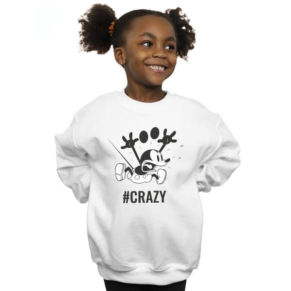 Disney Girls Mickey Mouse #Crazy Sweatshirt