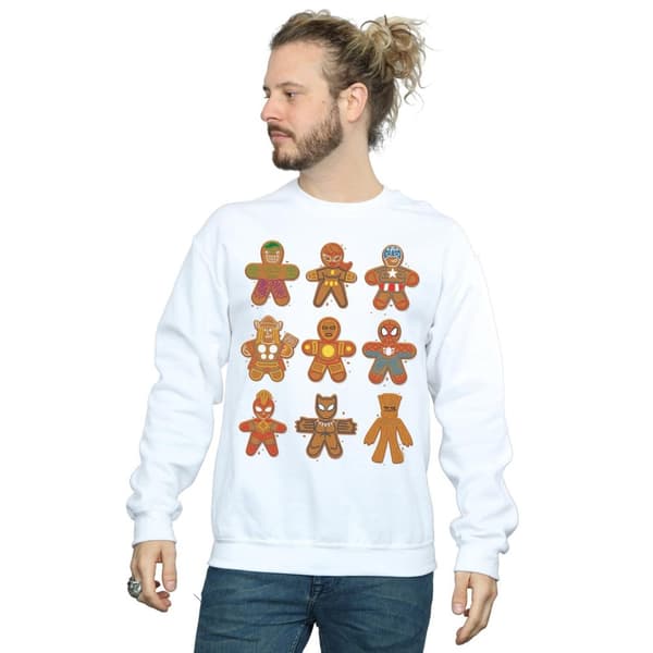Marvel Mens Avengers Christmas Gingerbread Sweatshirt