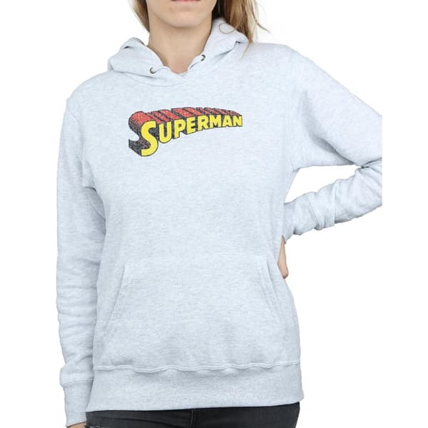 DC Comics Superman Telescopic Crackle Logo - huvtröja - dam/dam