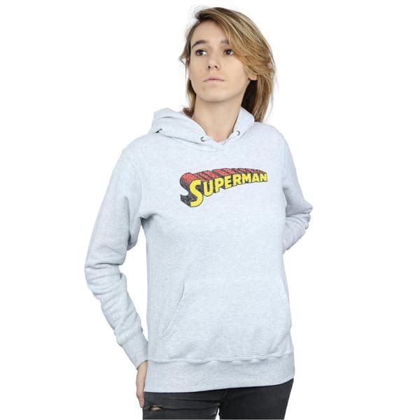 DC Comics Superman Telescopic Crackle Logo - huvtröja - dam/dam