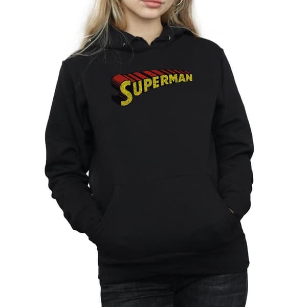 DC Comics Superman Telescopic Crackle Logo - huvtröja - dam/dam
