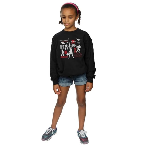 Star Wars Sweatshirt med silhuetter av rebellerna från Sista Jedi-riddaren för flickor