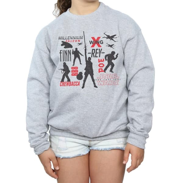 Star Wars Sweatshirt med silhuetter av rebellerna från Sista Jedi-riddaren för flickor
