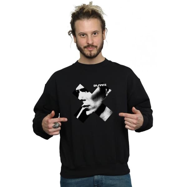 David Bowie Mens Cross Smoke Sweatshirt