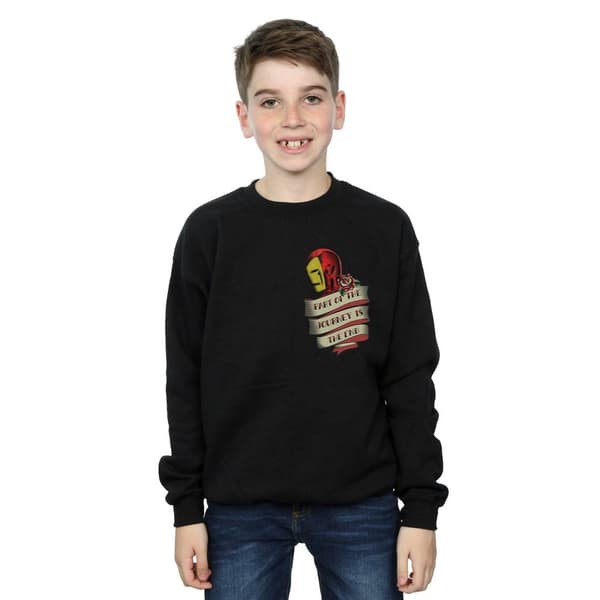 Marvel Boys Iron Man Tattoo Journey Breast Print Sweatshirt