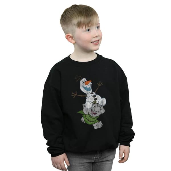 Disney Boys Frozen Olaf And Troll Sweatshirt