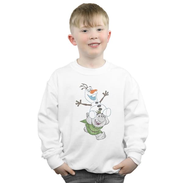 Disney Boys Frozen Olaf And Troll Sweatshirt