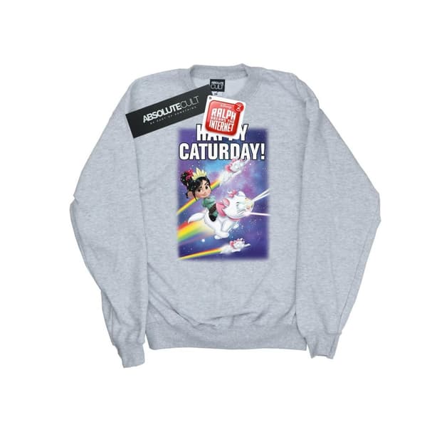 Disney Mens Wreck It Ralph Happy Caturday Sweatshirt