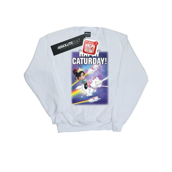 Disney Mens Wreck It Ralph Happy Caturday Sweatshirt