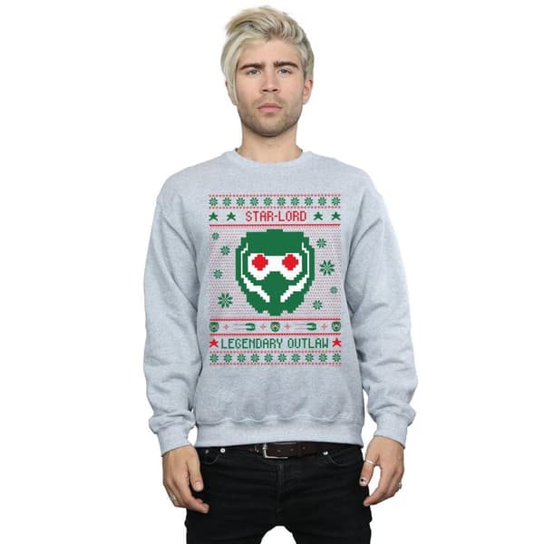 Marvel Guardians Of The Galaxy Vol. 2 Star Lord Fair Isle Sweatshirt - herr