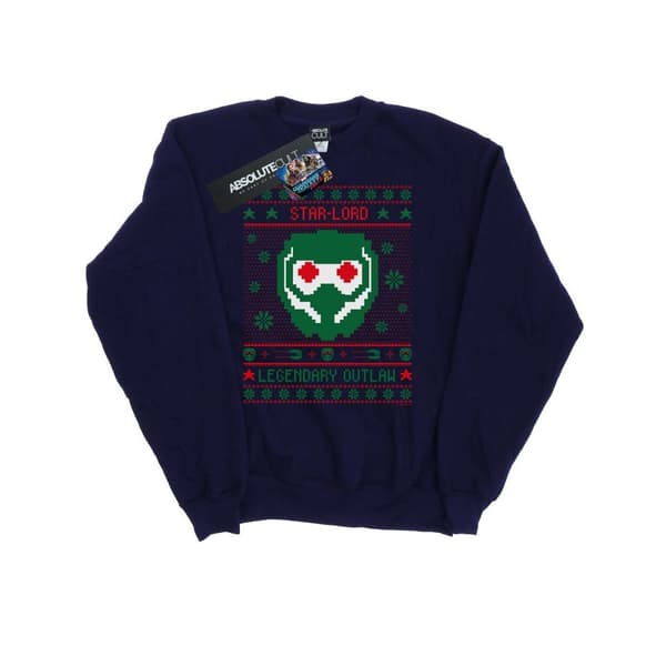 Marvel Mens Guardians Of The Galaxy Vol. 2 Star Lord Fair Isle Sweatshirt