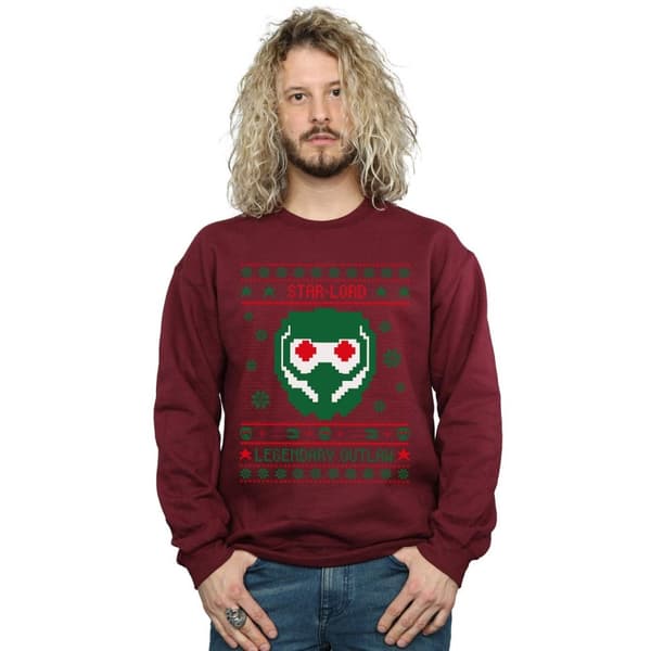 Marvel Guardians Of The Galaxy Vol. 2 Star Lord Fair Isle Sweatshirt - herr