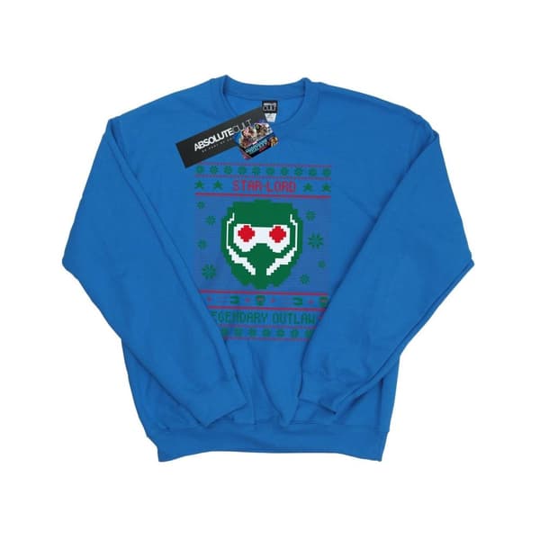 Marvel Mens Guardians Of The Galaxy Vol. 2 Star Lord Fair Isle Sweatshirt