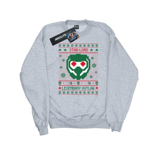 Marvel Mens Guardians Of The Galaxy Vol. 2 Star Lord Fair Isle Sweatshirt