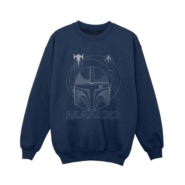 Star Wars Pojkar The Mandalorian Rings Hjälmtröja