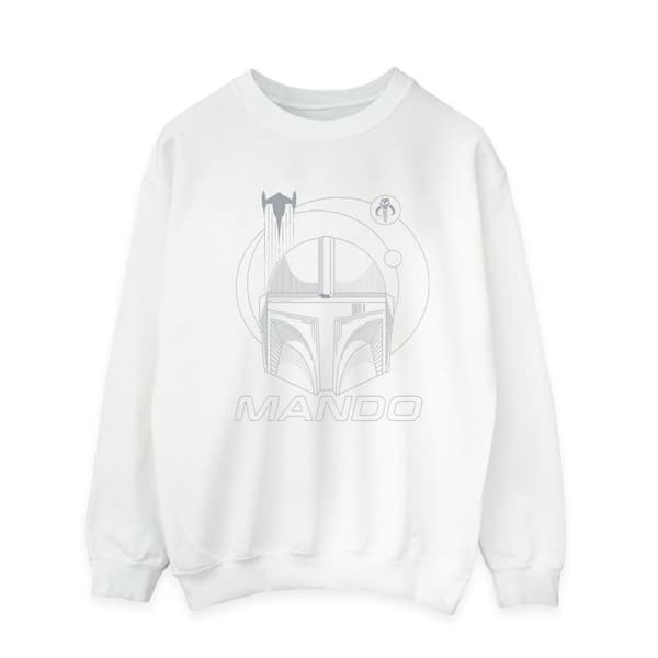 Star Wars Mens The Mandalorian Rings Hjälm Sweatshirt