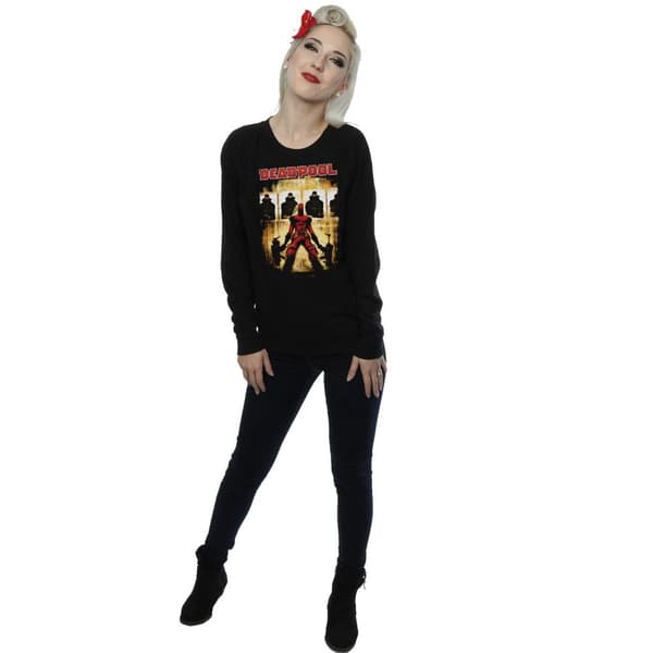 Marvel Dam/Tjej - Deadpool - Sweatshirt med målskyttefunktion