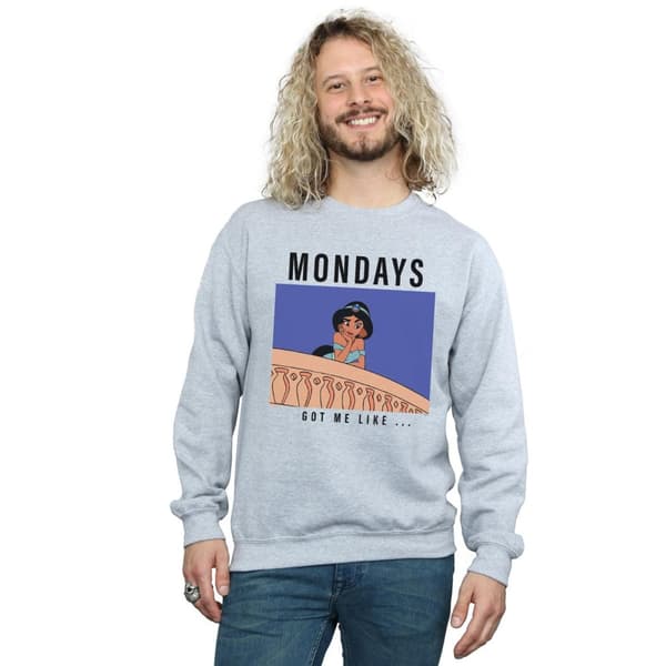 Disney Princess Mens Jasmine Mondays Got Me Like Sweatshirt