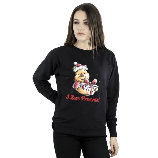 Disney Womens/Ladies Winnie The Pooh Love Presents Sweatshirt