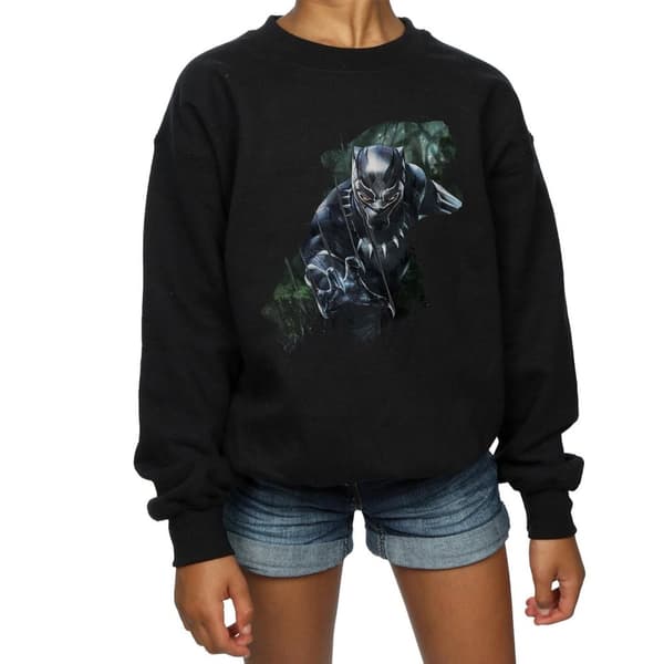 Marvel Girls Black Panther Wild Silhouette Sweatshirt