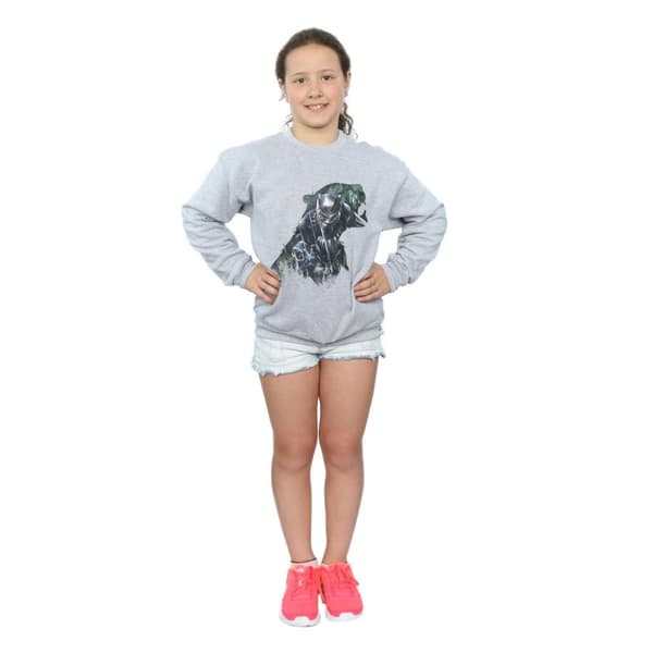 Marvel Girls Black Panther Wild Silhouette Sweatshirt