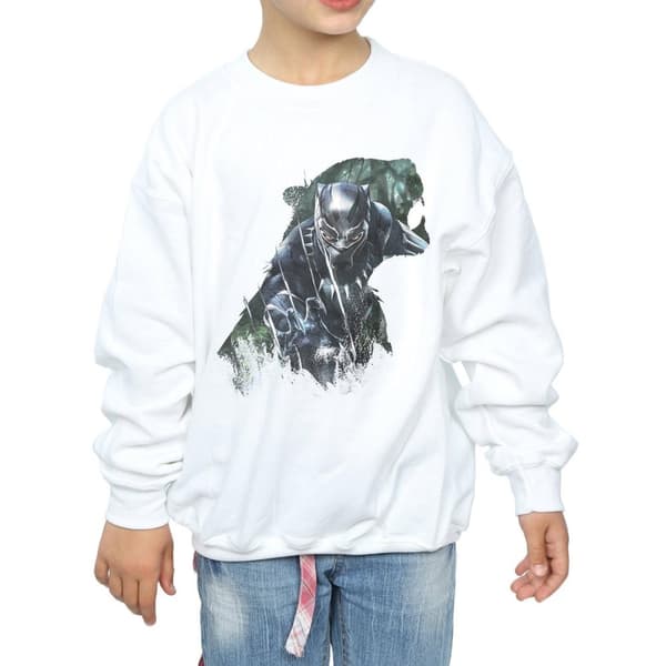 Marvel Girls Black Panther Wild Silhouette Sweatshirt