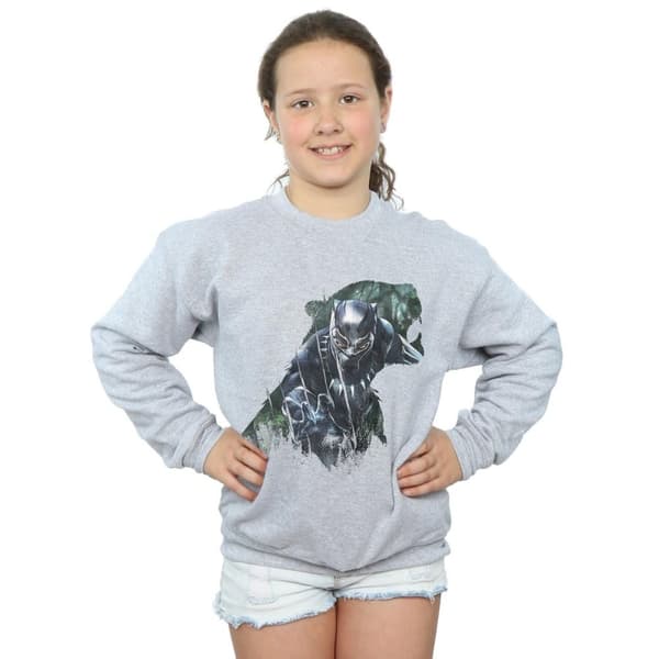Marvel Girls Black Panther Wild Silhouette Sweatshirt