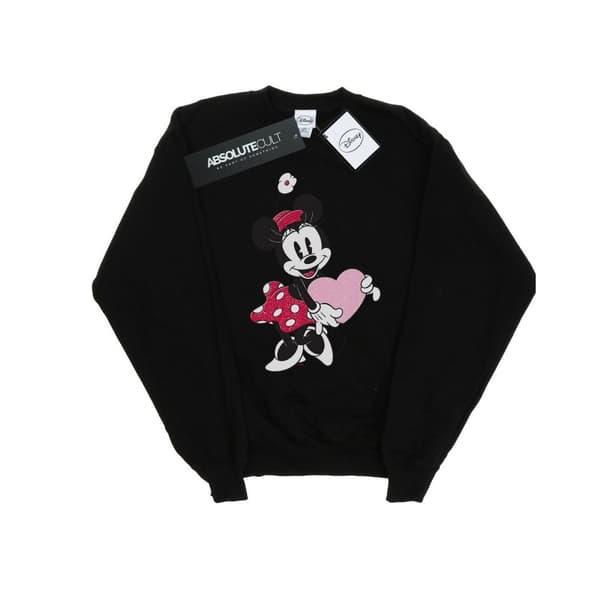 Disney Mens Minnie Mouse Love Heart Sweatshirt