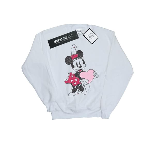 Disney Mens Minnie Mouse Love Heart Sweatshirt