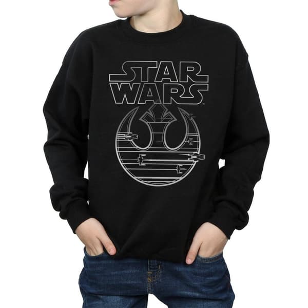 Star Wars Boys The Last Jedi Resistance Logo Metallic Sweatshirt