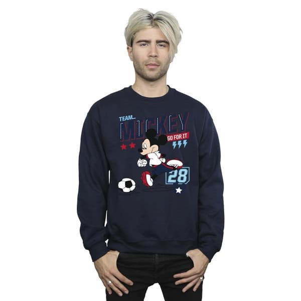 Disney Mens Mickey Mouse Team Mickey Football Sweatshirt