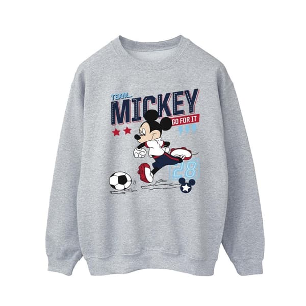 Disney Mens Musse Pigg Team Musse Fotboll Sweatshirt