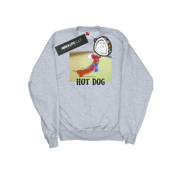Tom And Jerry Womens/Ladies Hot Dog Sweatshirt Sports Grey XXL