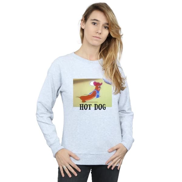 Tom And Jerry Womens/Ladies Hot Dog Sweatshirt