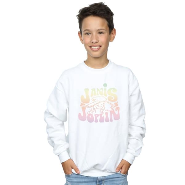 Janis Joplin Pojkar - Sweatshirt med pastellfärgad logotyp