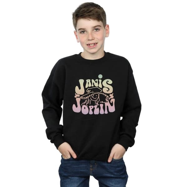 Janis Joplin Pojkar - Sweatshirt med pastellfärgad logotyp