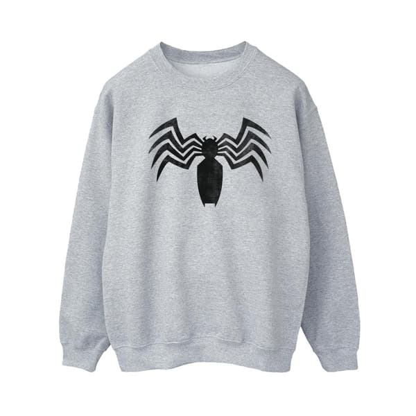 Marvel Dam/Tjej Venom Spider - Sweatshirt med logotyp och emblem Sports Grey XL