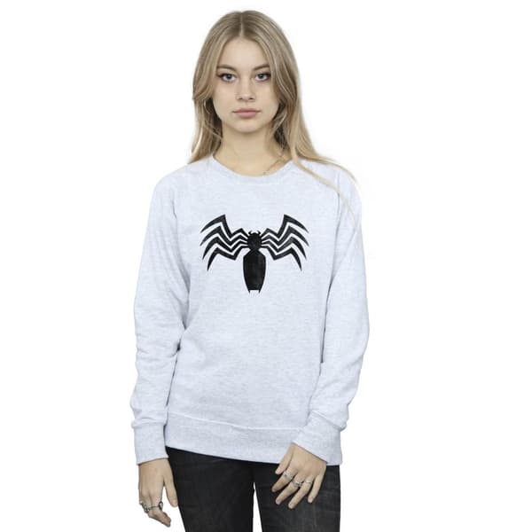 Marvel Dam/Tjej Venom Spider - Sweatshirt med logotyp och emblem