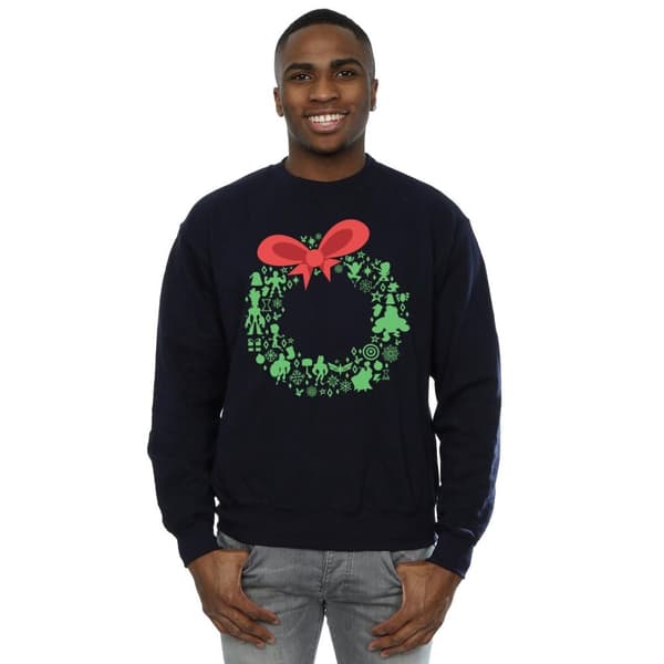 Marvel Mens Avengers Christmas Wreath Sweatshirt