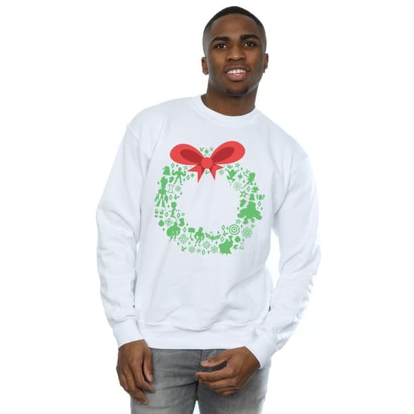 Marvel Mens Avengers Christmas Wreath Sweatshirt