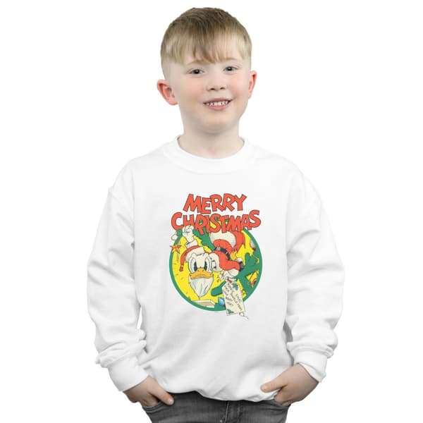 Disney Boys Donald Duck Merry Christmas Sweatshirt