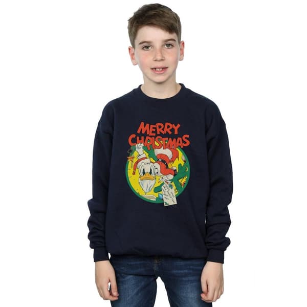 Disney Boys Donald Duck Merry Christmas Sweatshirt
