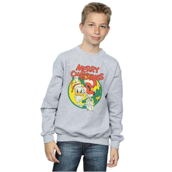 Disney Boys Donald Duck Merry Christmas Sweatshirt